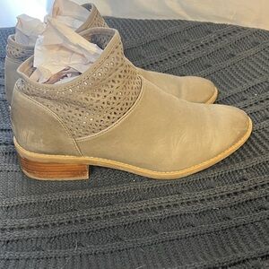 Comfortiva Taupe Ankle Booties
